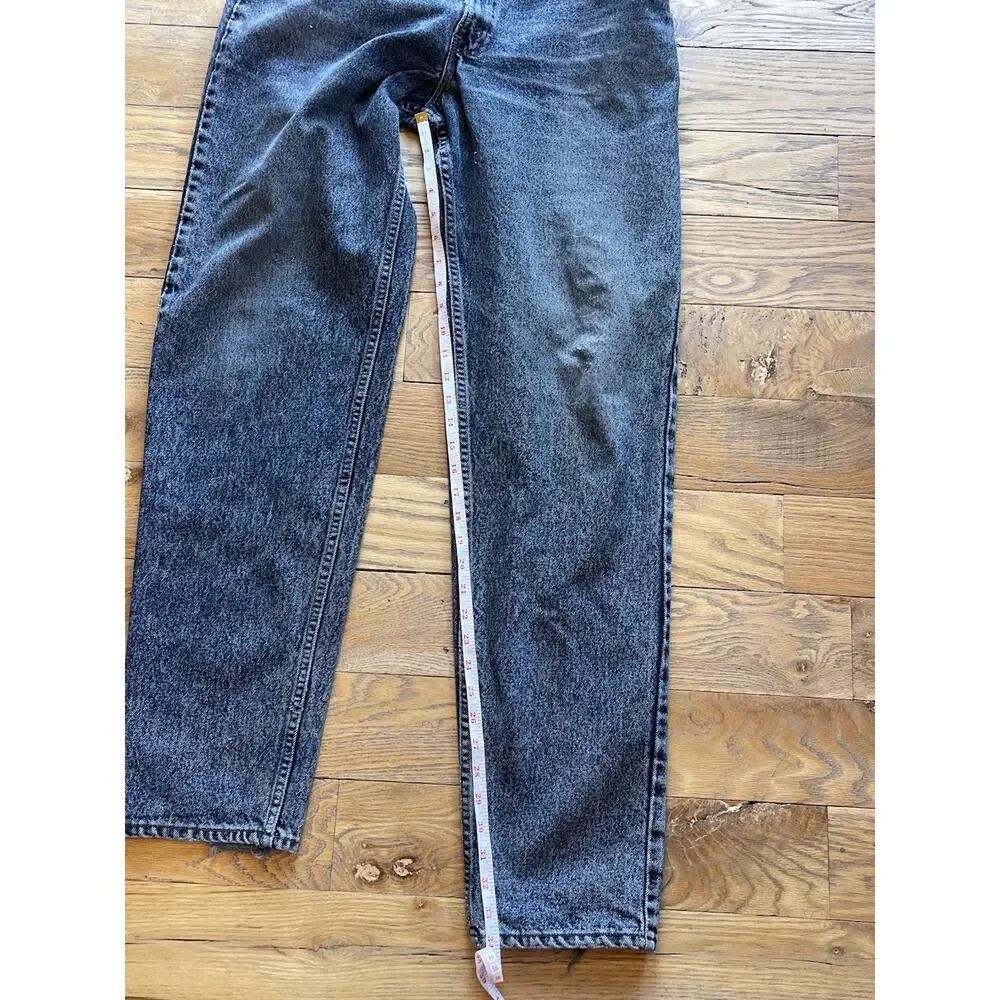 Vintage 1991 USA Levi’s Black Relaxed Fit Jeans W35 L34 Distressed 100% Cotton